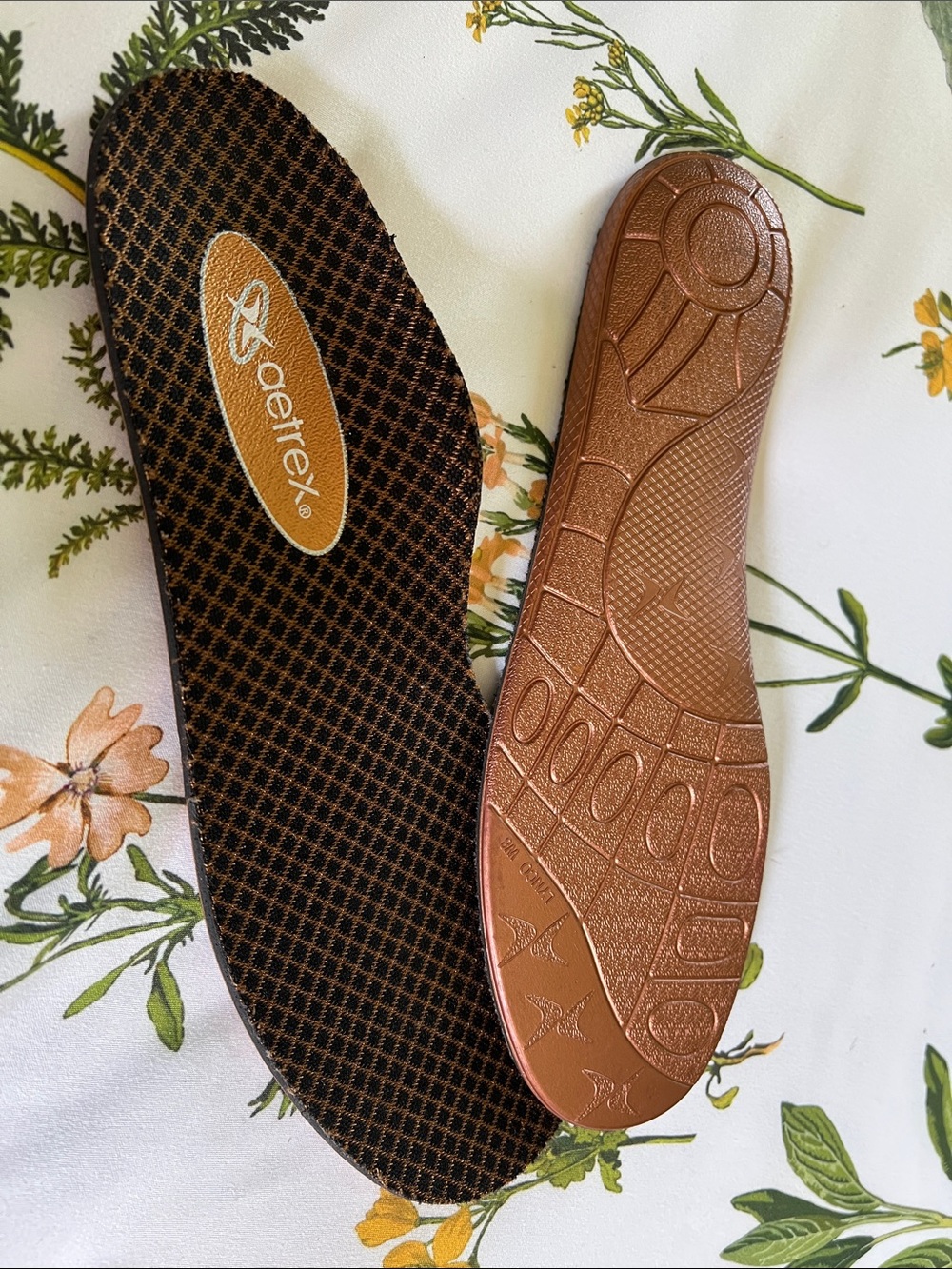 AetRex women’s ortho Insoles - Brown/Black sz 8